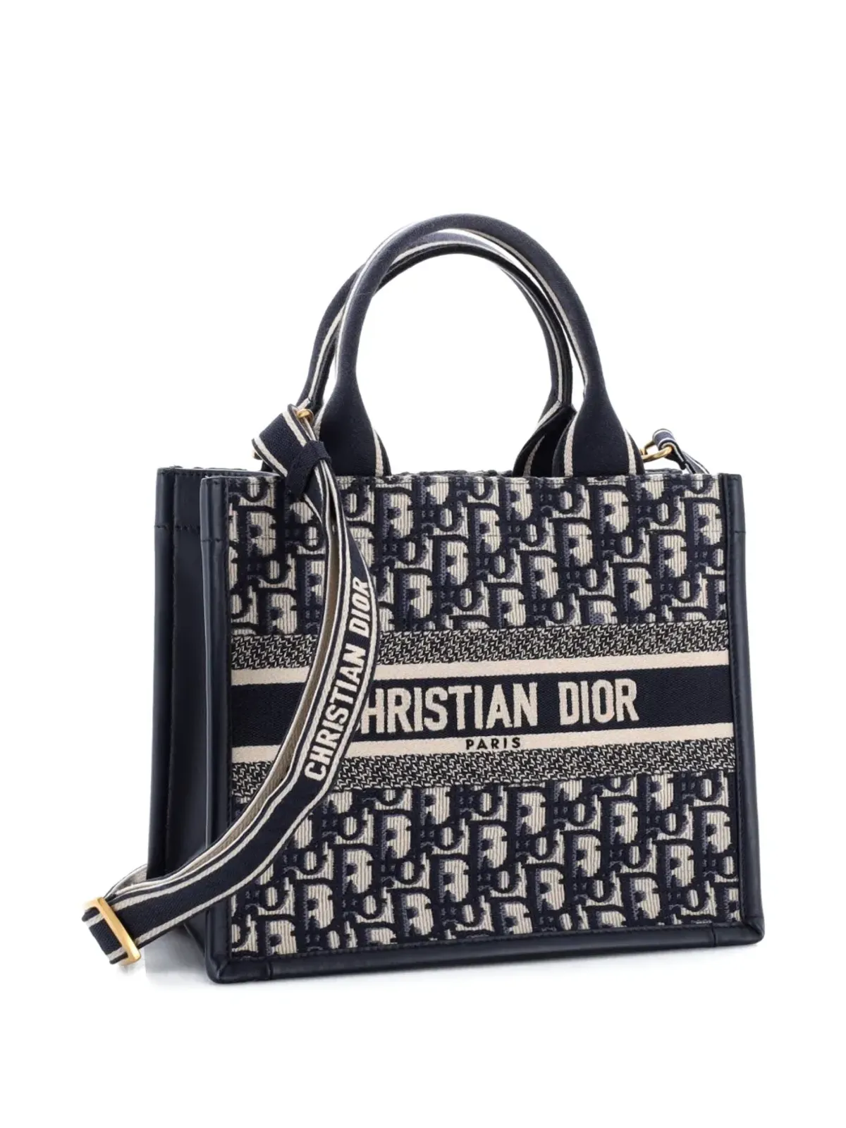 Christian Dior Pre-Owned Book Tote with Strap Oblique Canvas Tote Bag - Blue - 画像3