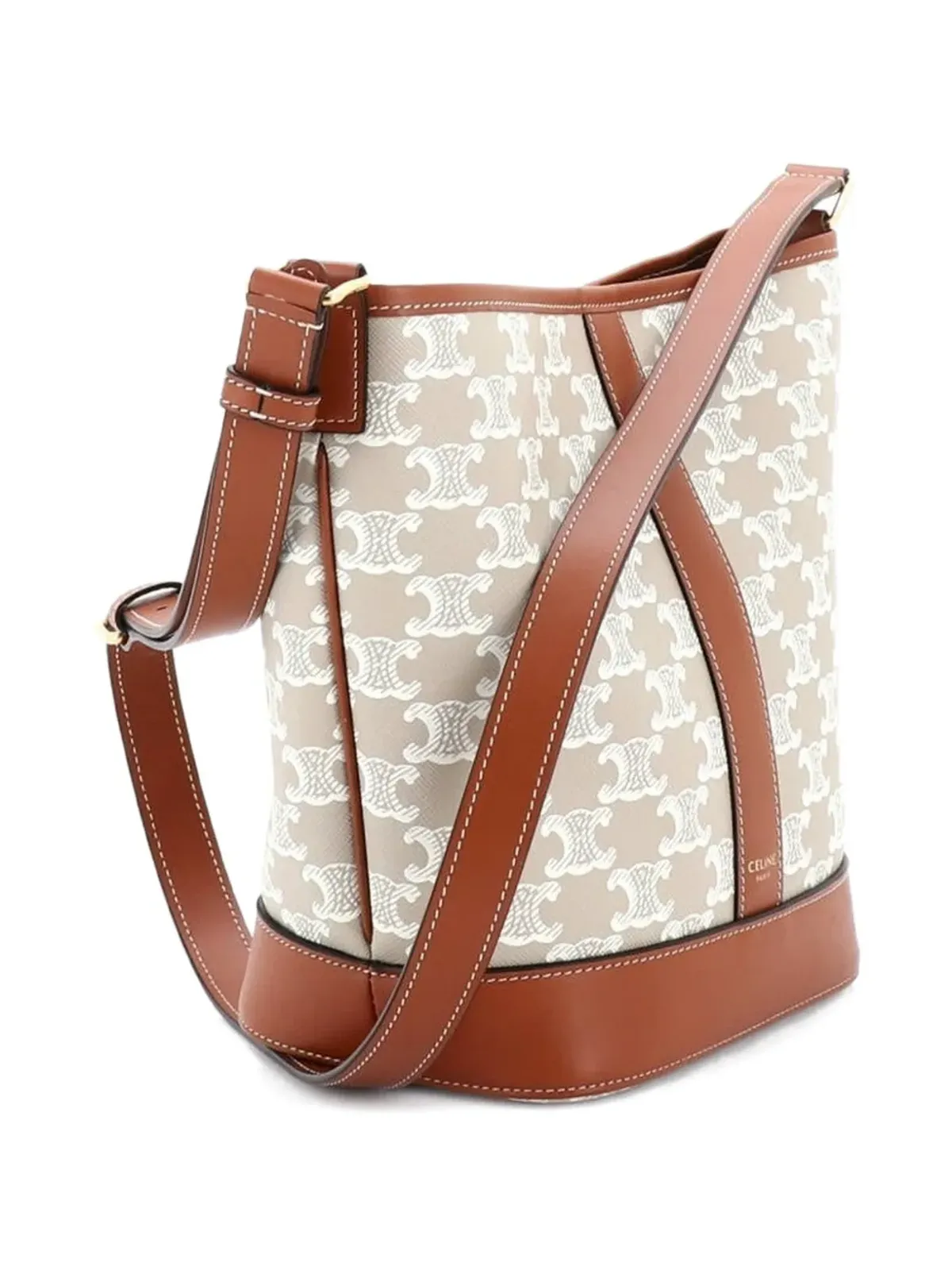 Celine Pre-Owned トリオンフ コーテッドキャンバス バケットバッグ - 画像3
