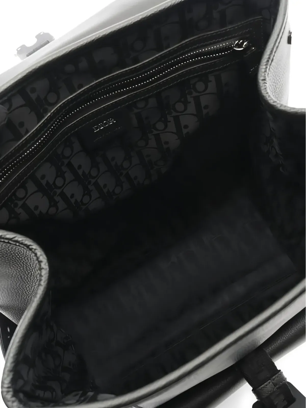 Christian Dior Pre-Owned ブラックのサドルレザー バッグパック - 画像3