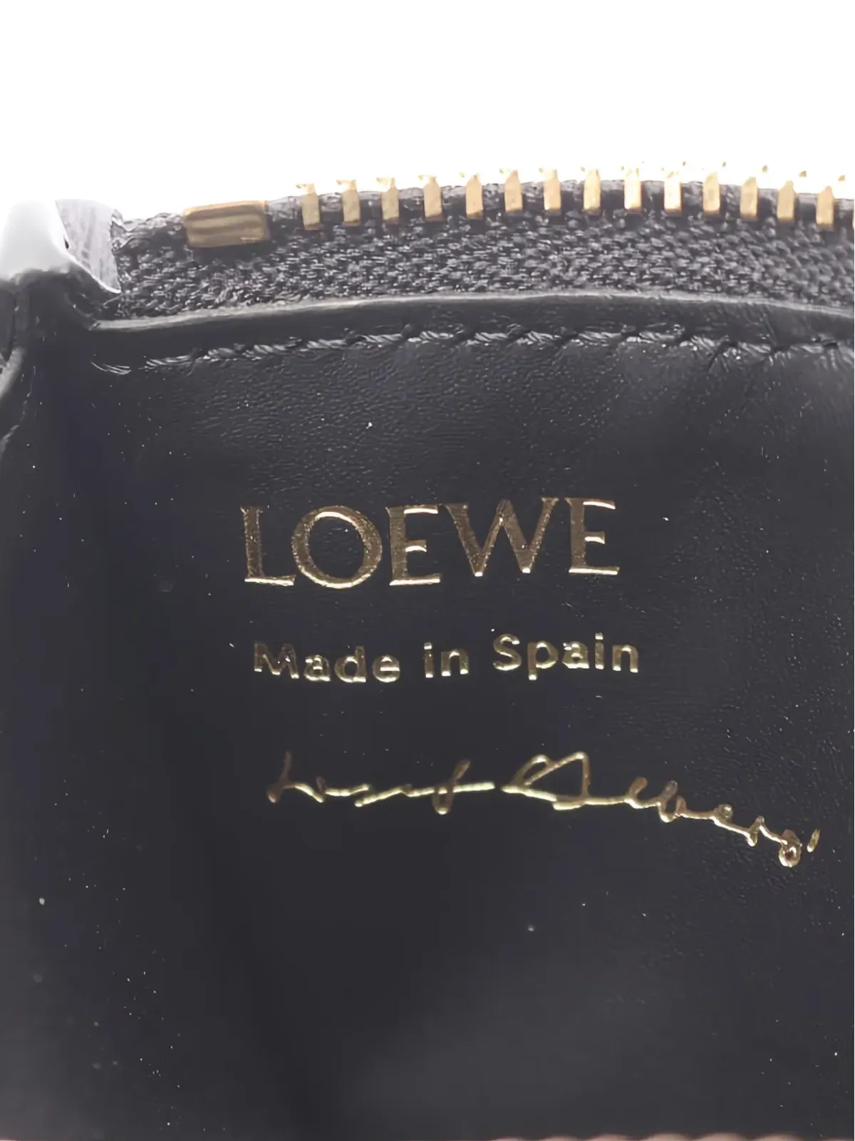 Loewe ヴィンテージ x Albers 2020s レザー ジップカードホルダー ブラック - 画像3