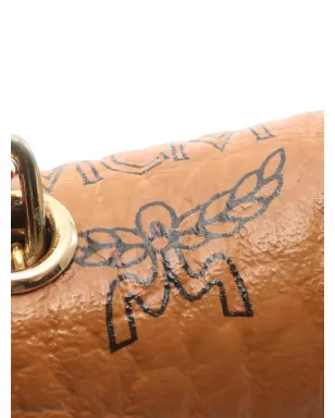 MCM ビンテージ ブラウンのビジュー付きスタッズチェーン クロスボディバッグ - サムネイル5