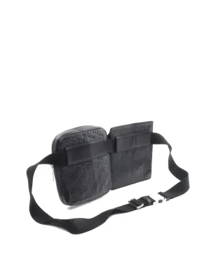 Gucci Pre-Owned 2000s Guccissima ダブルポーチ ベルトバッグ - ブラック - サムネイル2