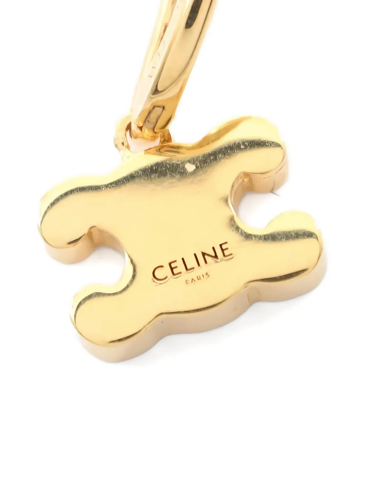 Celine Pre-Owned トリオンフ ラインストーン イヤリング - ゴールド - 画像3