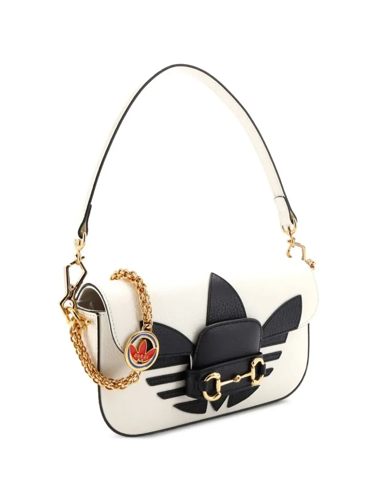 Gucci Pre-Owned Horsebit 1955 レザー East West ショルダーバッグ（ホワイト） - 画像3