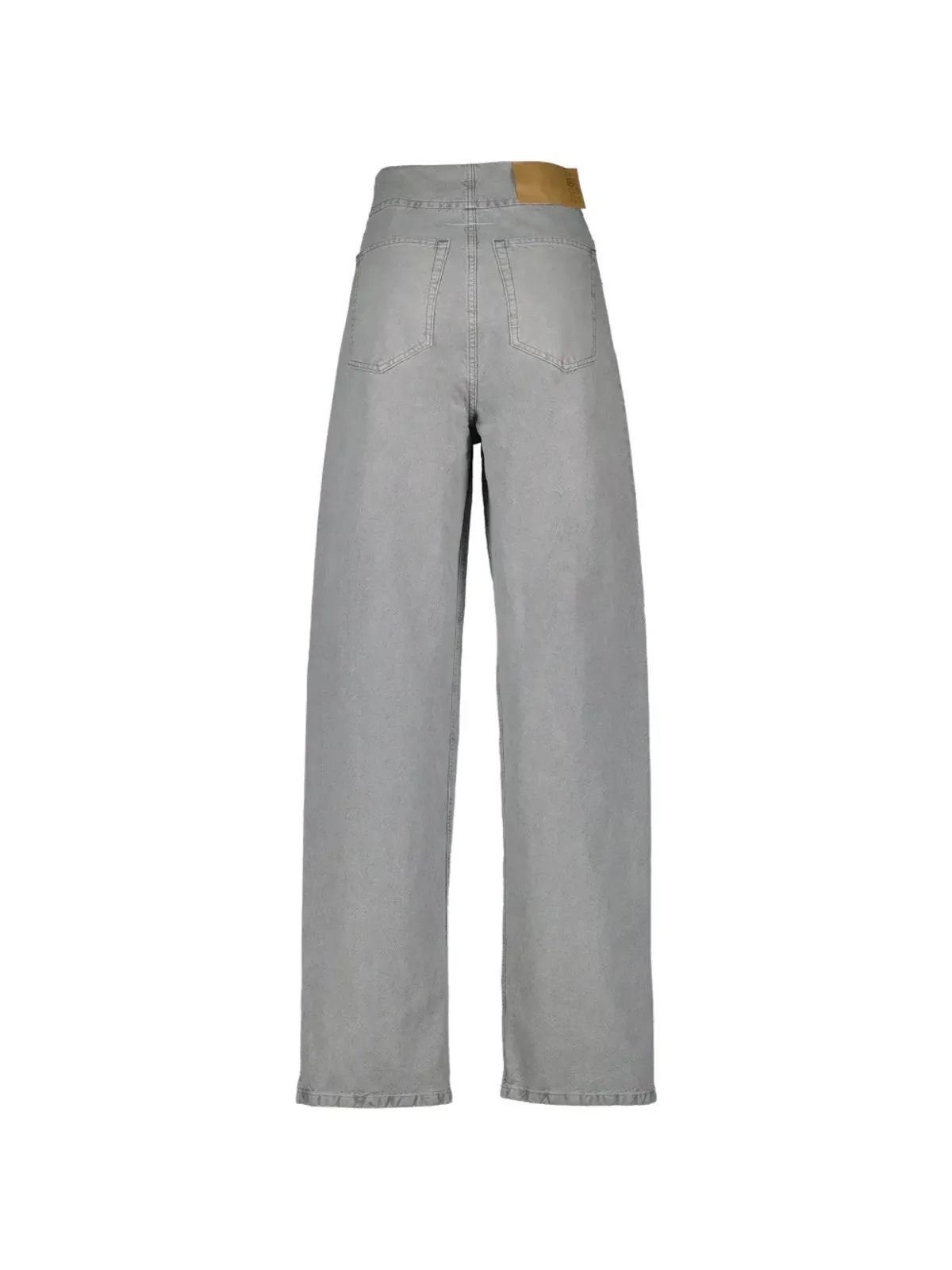 MM6 Maison Margiela ボタン付きレザーパッチジーンズ - Grey - 画像3