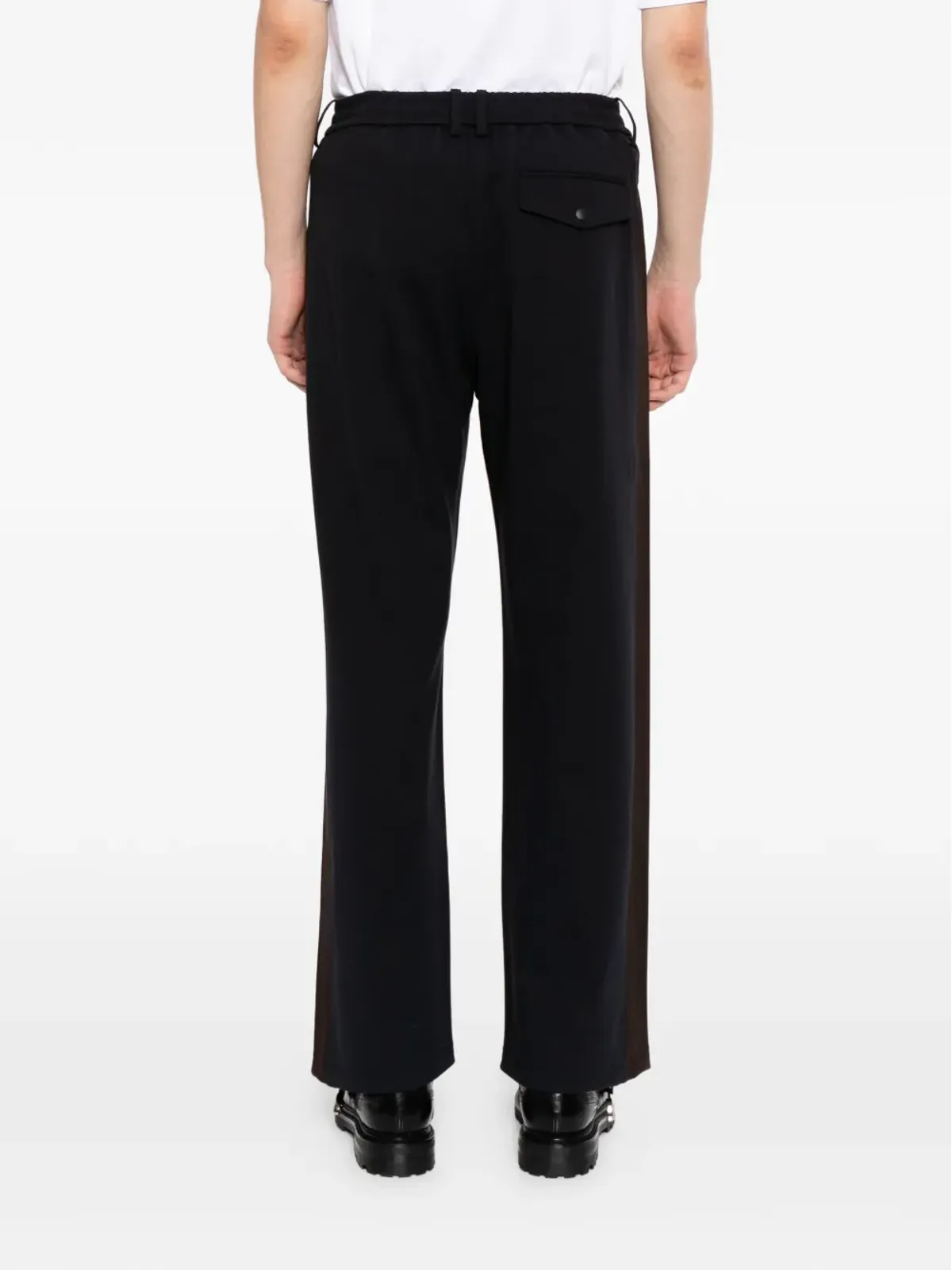 CROQUIS straight knitted casual trousers - Black - 画像4