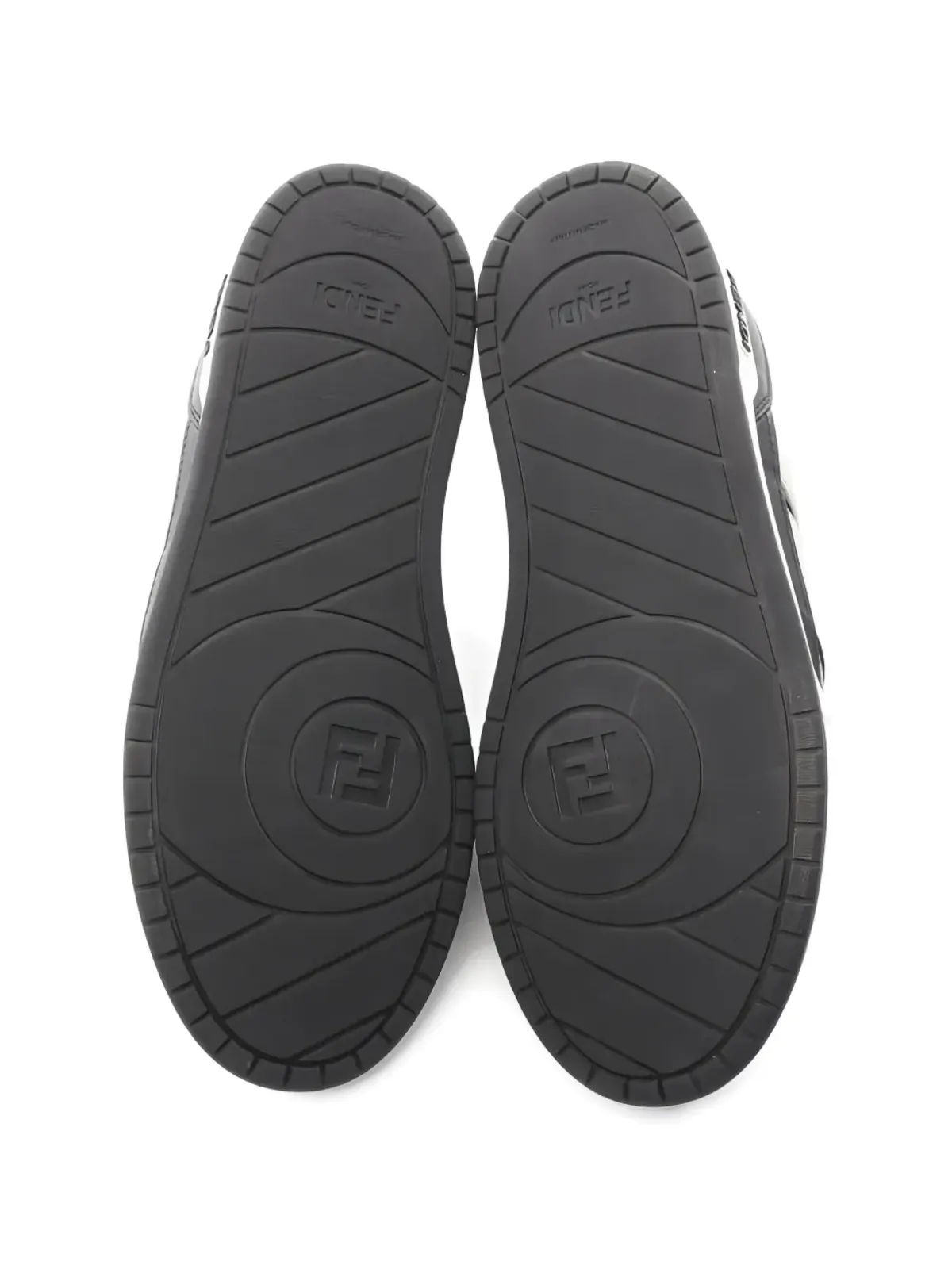 Fendi Pre-Owned 2020年代 マッチ レザー スニーカー - ホワイト - 画像4