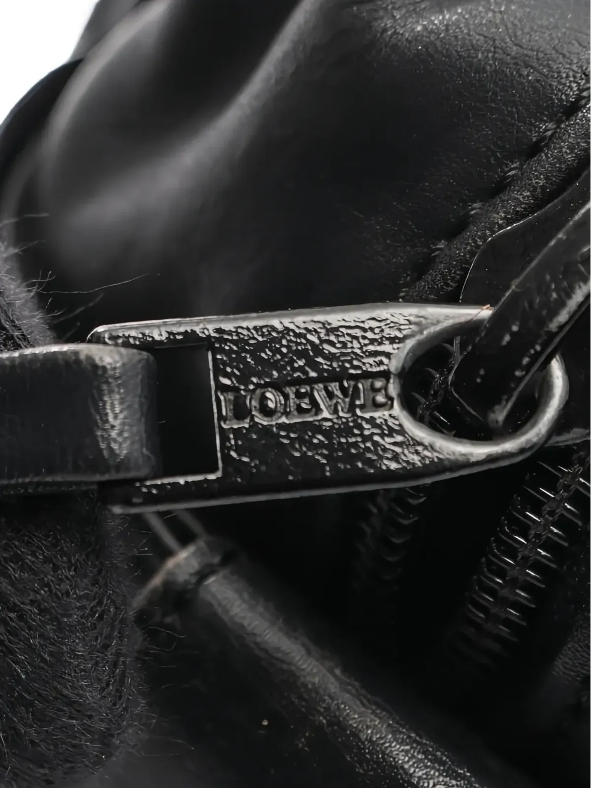 Loewe Pre-Owned Anagram Leather Tote Bag - Black - 画像4