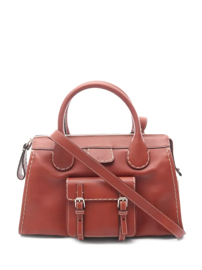 Chloé Pre-Owned Chloé Pre-Owned 2020s Edith leather tote bag - Brownの商品画像