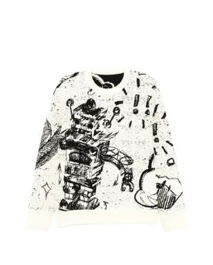 CROQUIS ロボットプリントセーター - サムネイル1