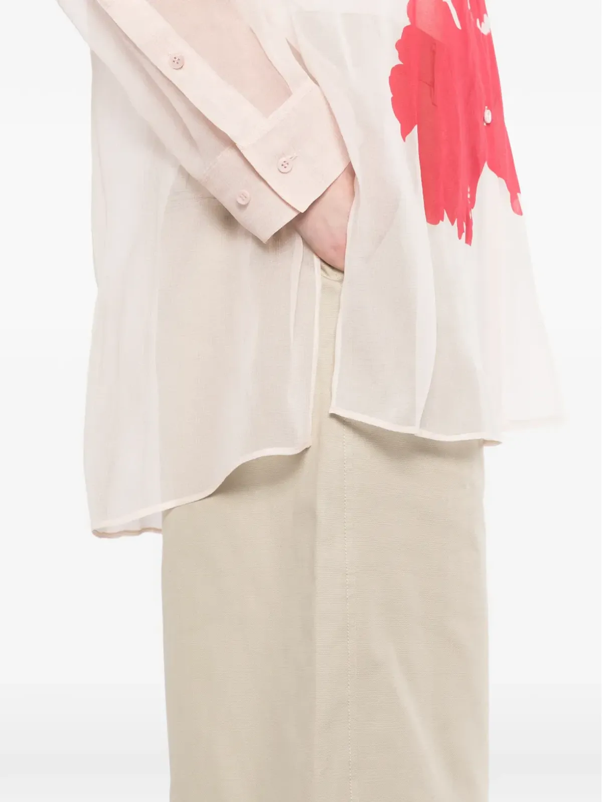 LESS コットン ワイドパンツ - Neutrals - 画像5