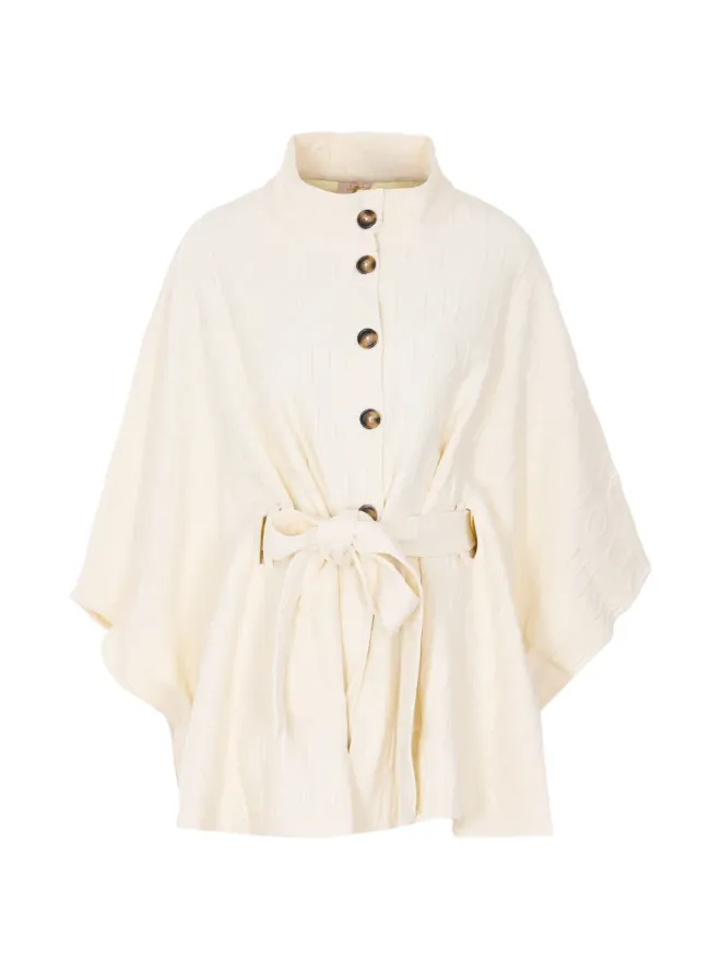 LIU JO LIU JO エンボスロゴ ベルト付きポンチョの商品画像