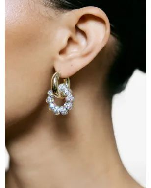 Pearl Octopuss. Y embellished hoop earrings - Gold - サムネイル2