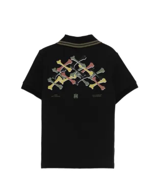 AMIRI KIDS ストライプ柄トリムポロシャツ - サムネイル2