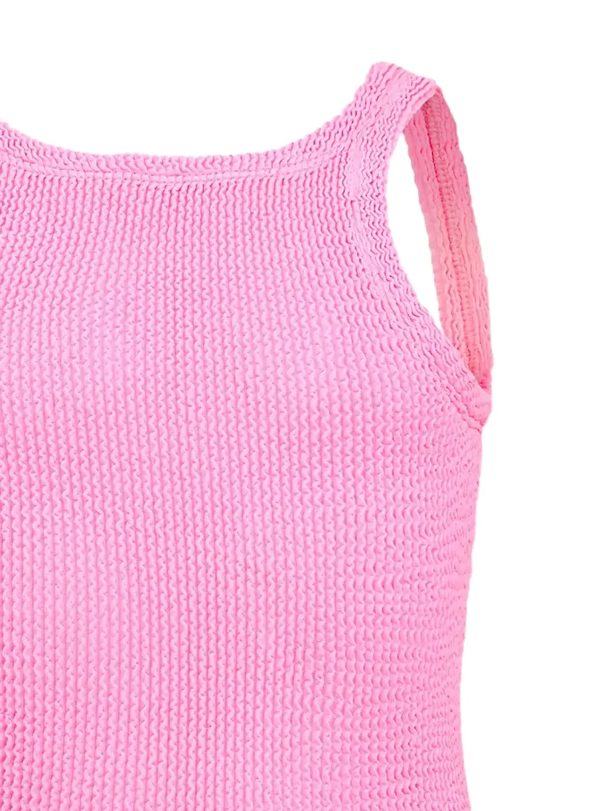 Hunza G Kids クラシックテクスチャー水着 ピンク - 画像2