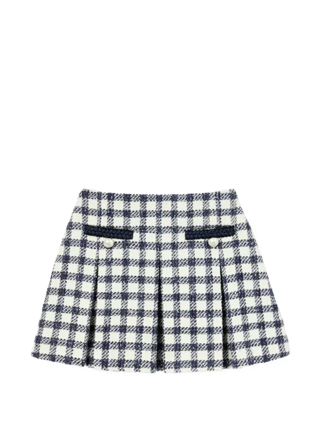 Self-Portrait Kids Self-Portrait Kids チェック柄ブークレスカートの商品画像