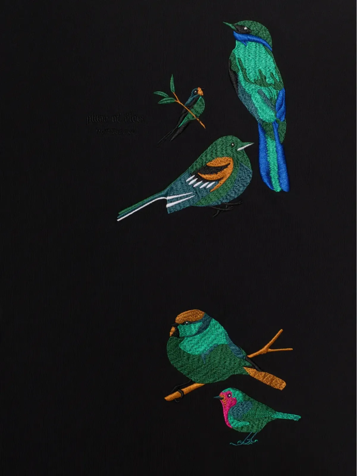 PLACE OF ËLMS 鳥の刺繍入りスウェットシャツ - 画像5