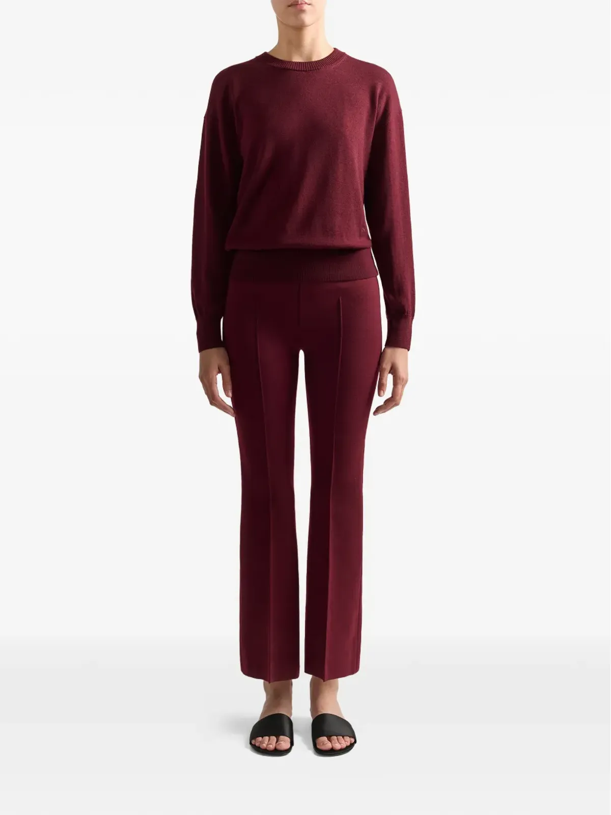 High Sport kick flare red trousers - 画像2