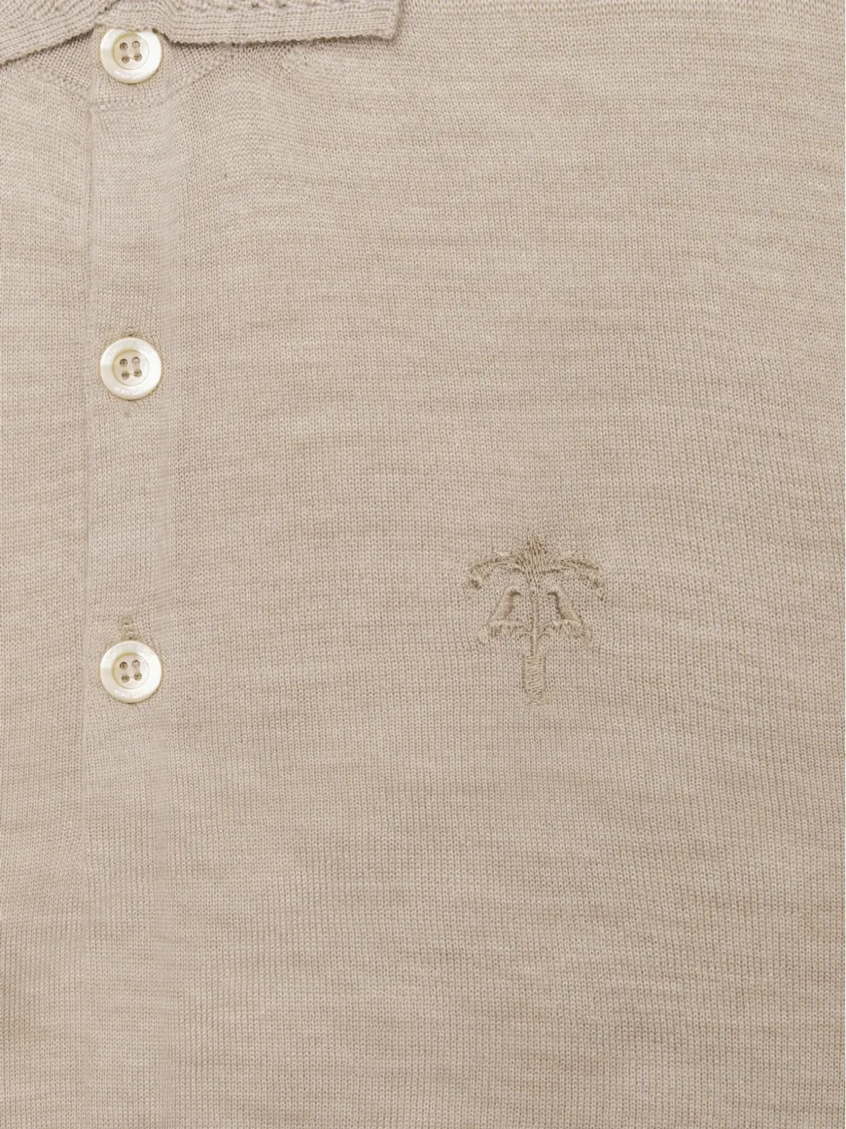 PLACE OF ËLMS 長袖ロゴ刺繍ポロシャツ - 画像5
