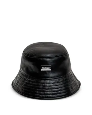 PLACE OF ËLMS 刻印入りレザーバケットハット - サムネイル1