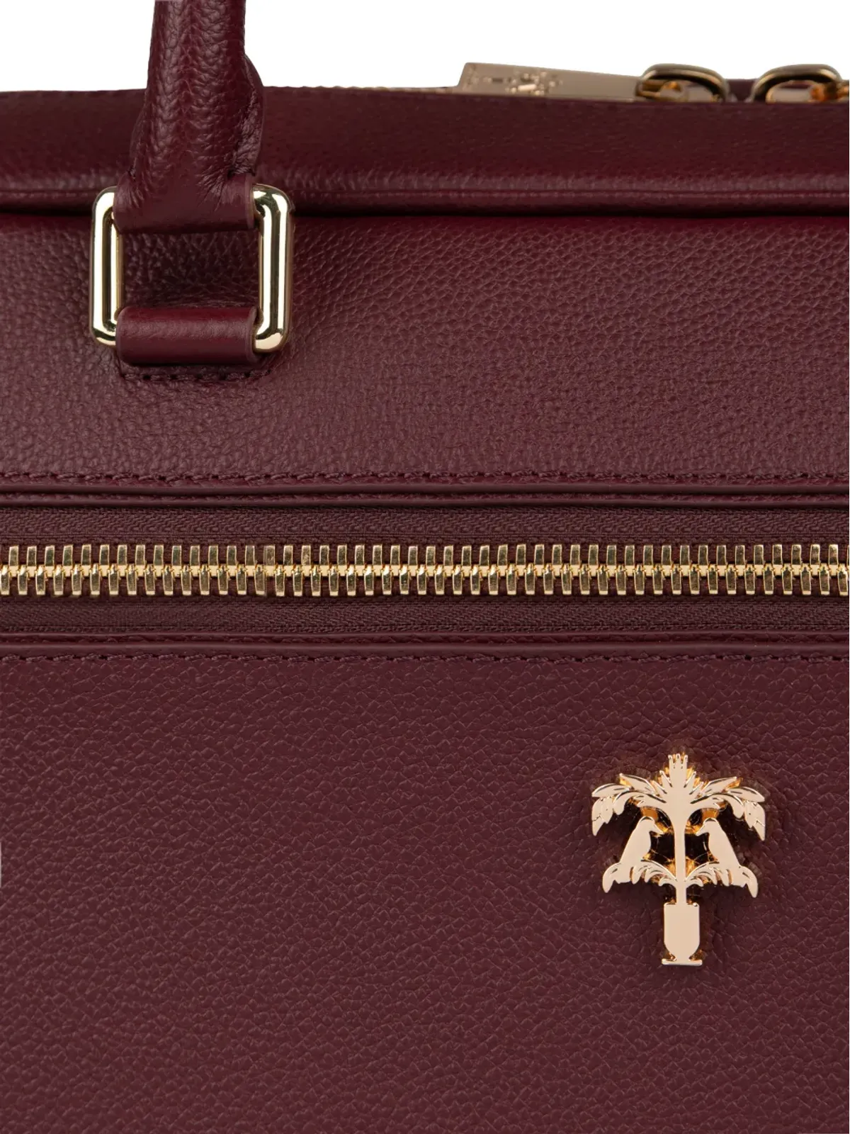 PLACE OF ËLMS crest grained leather briefcase - Red - 画像3