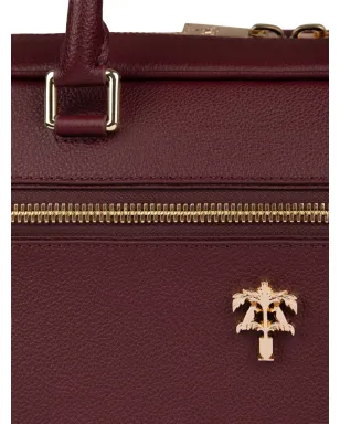 PLACE OF ËLMS crest grained leather briefcase - Red - サムネイル3