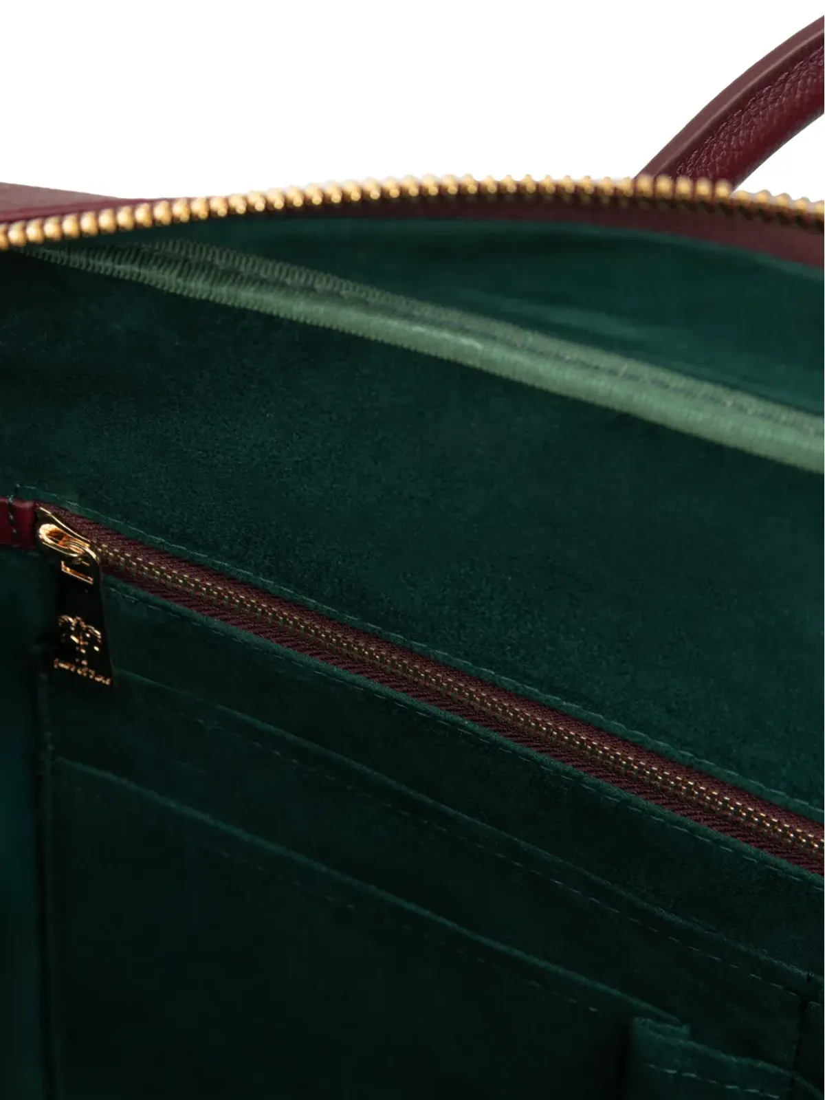 PLACE OF ËLMS crest grained leather briefcase - Red - 画像4