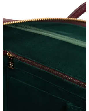 PLACE OF ËLMS crest grained leather briefcase - Red - サムネイル4