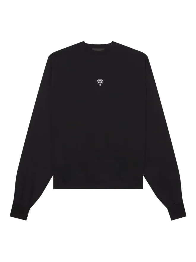 PLACE OF ËLMS PLACE OF ËLMS ロゴ刺繍入り長袖Tシャツ（ブラック）の商品画像