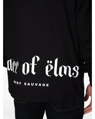 PLACE OF ËLMS ロゴ刺繍入り長袖Tシャツ（ブラック） - サムネイル5