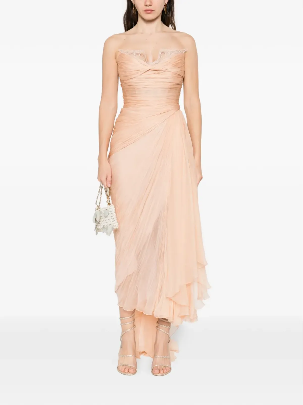 Maria Lucia Hohan ジョリー ストラップレス ラッフル ミディドレス - 画像2