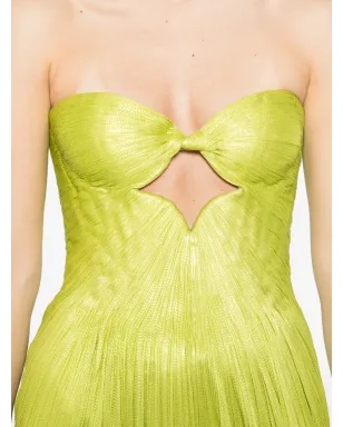 Maria Lucia Hohan Stephanie strapless cut-out maxi dress - Green - サムネイル5