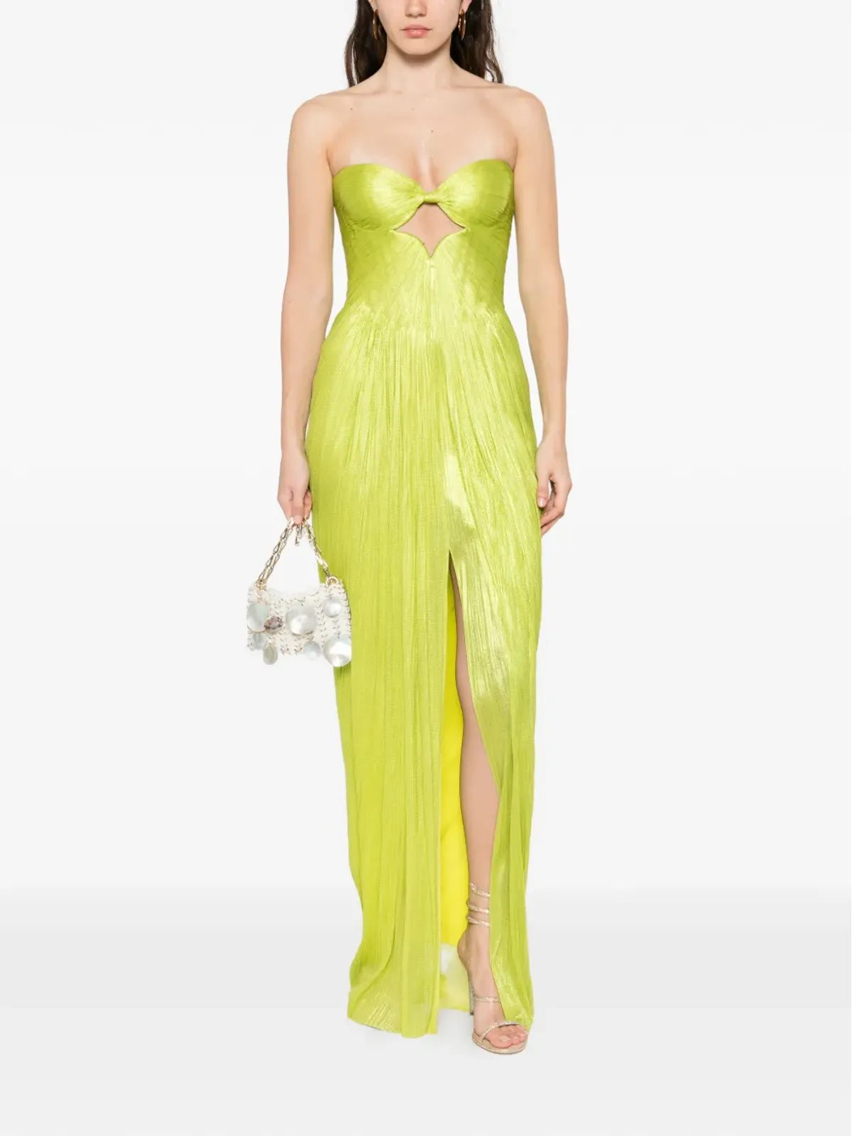 Maria Lucia Hohan Stephanie strapless cut-out maxi dress - Green - 画像2