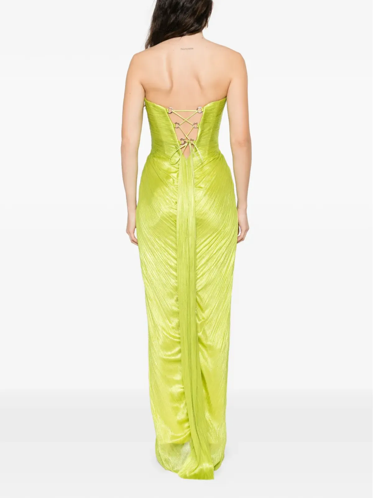 Maria Lucia Hohan Stephanie strapless cut-out maxi dress - Green - 画像4