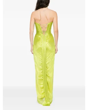 Maria Lucia Hohan Stephanie strapless cut-out maxi dress - Green - サムネイル4