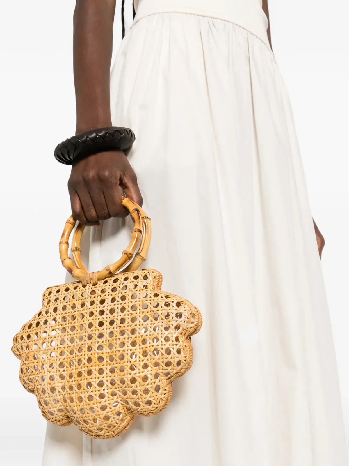 SERPUI Ethan Shell scalloped tote bag - 画像2