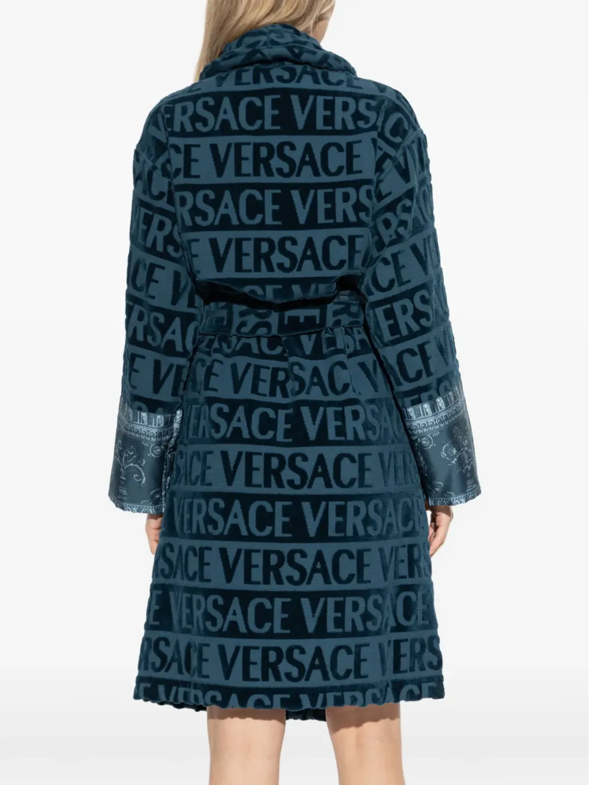 Versace Home ロゴパターン ベルト付きローブ - 画像5