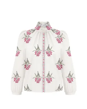 Alix of Bohemia Annabel floral-print ruffle shirt - サムネイル1