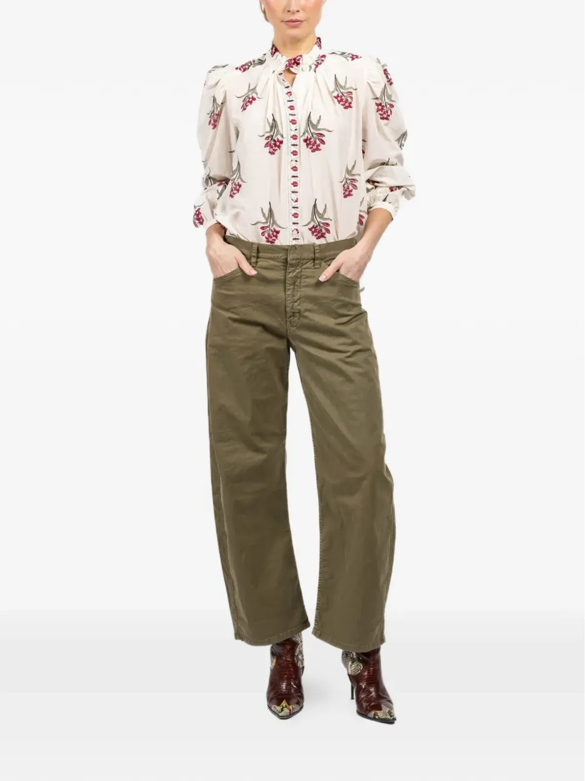 Alix of Bohemia Annabel floral-print ruffle shirt - 画像2
