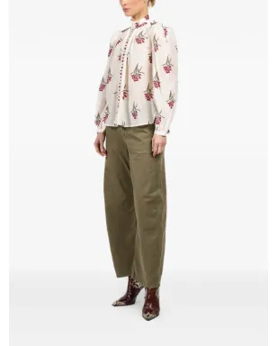 Alix of Bohemia Annabel floral-print ruffle shirt - サムネイル3
