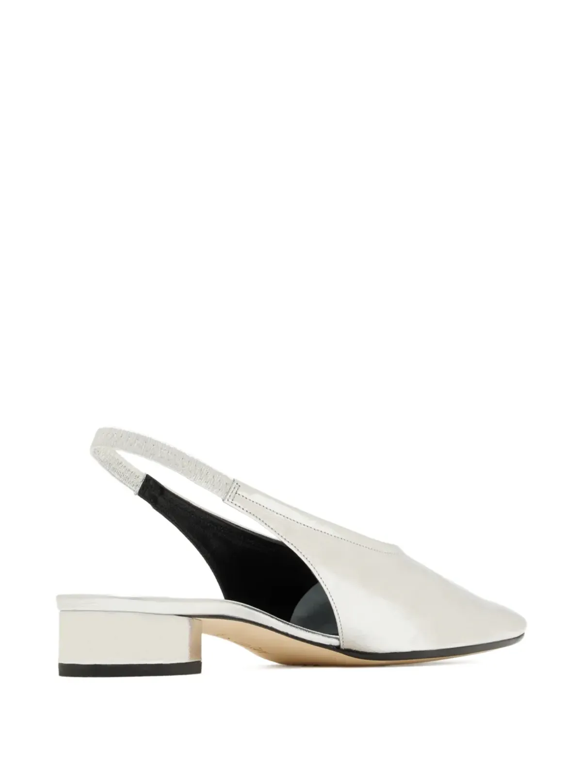 Aeyde Dua square-toe slingback pumps - Silver - 画像3