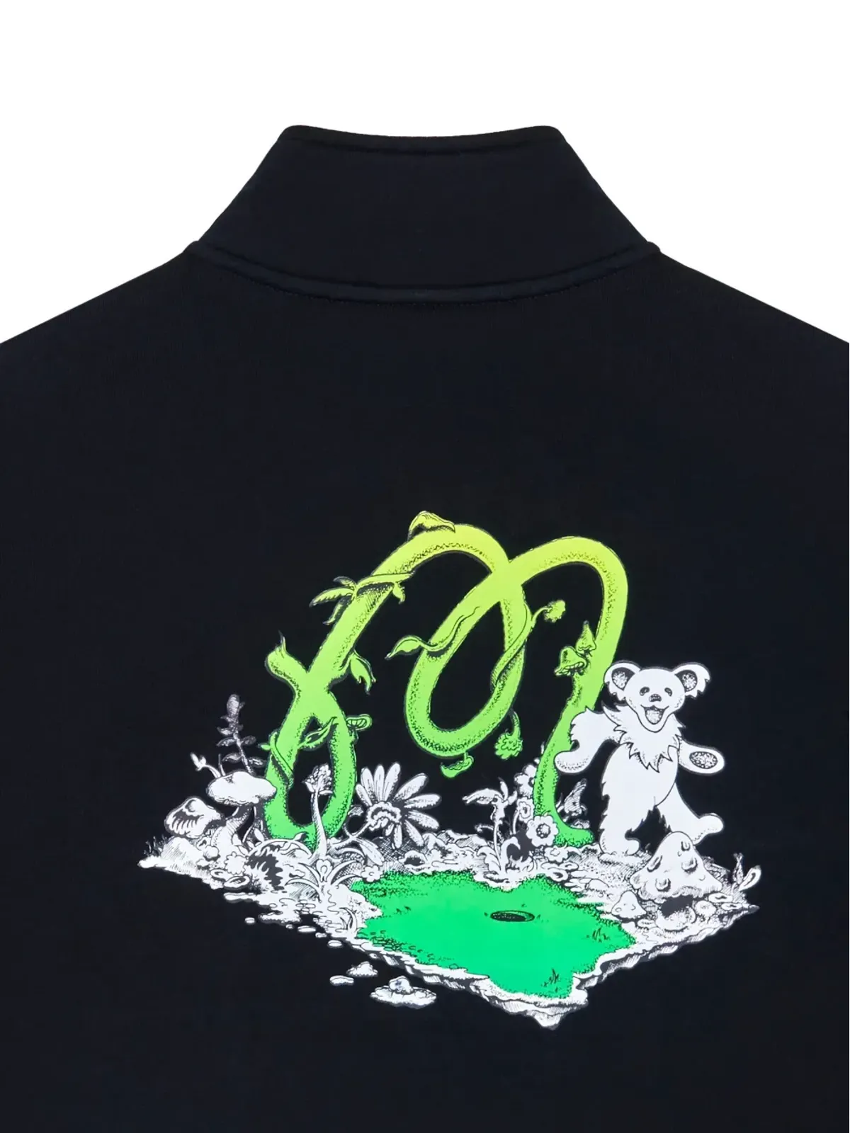Malbon Golf x Grateful Dead カレッジ風ジップスウェットシャツ - 画像2