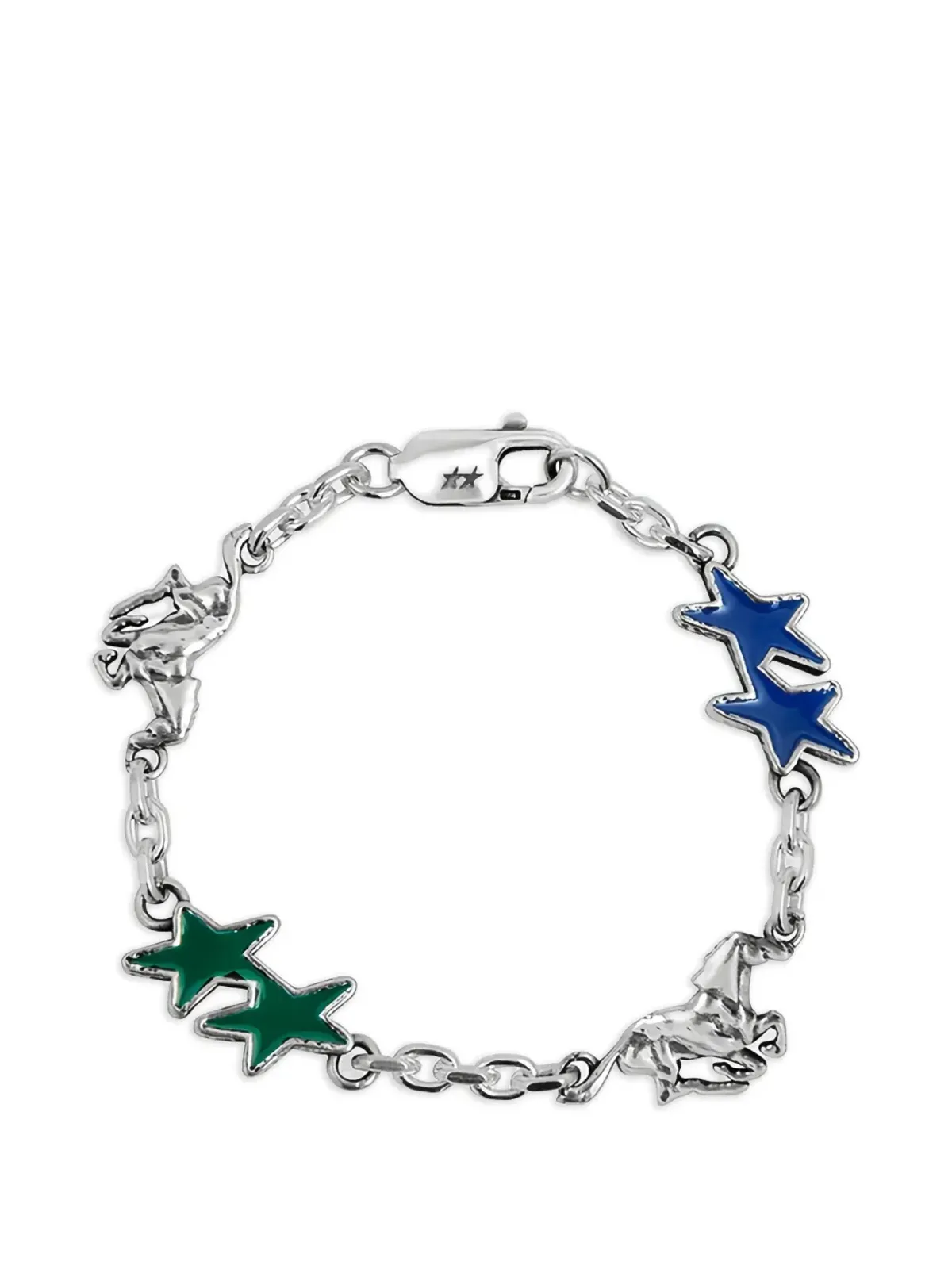 TWOJEYS スターと馬のシルバーブレスレット - 画像1