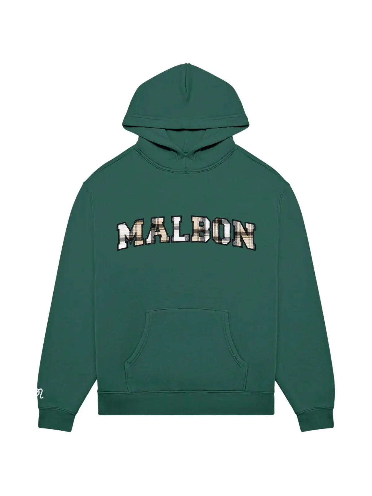Malbon Golf Fresque Preston ロゴ入りグリーンフーディー - 画像1