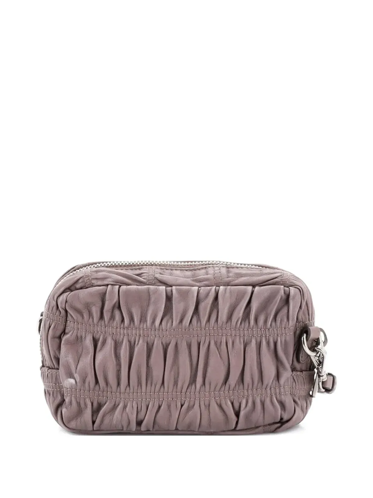 Prada カメラバッグ ナッパ・ガフレ ショルダーバッグ グレー - 画像2