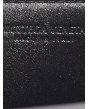 Bottega Veneta イントレチャート Cassette クロスボディバッグ - ブラック - サムネイル2
