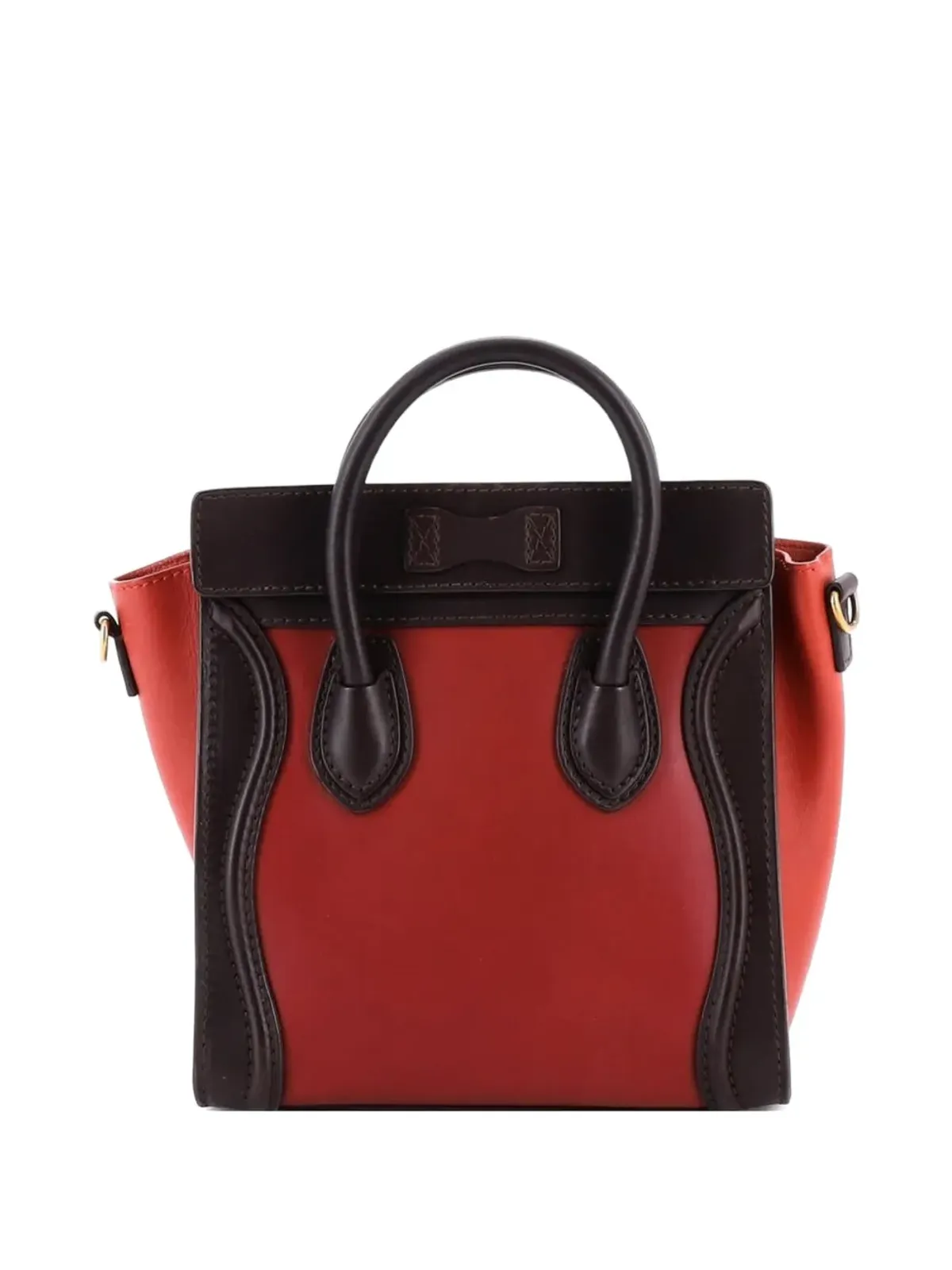 Celine Pre-Owned トリカラー ラゲージバッグ レザー ナノ クロスボディバッグ - レッド - 画像2