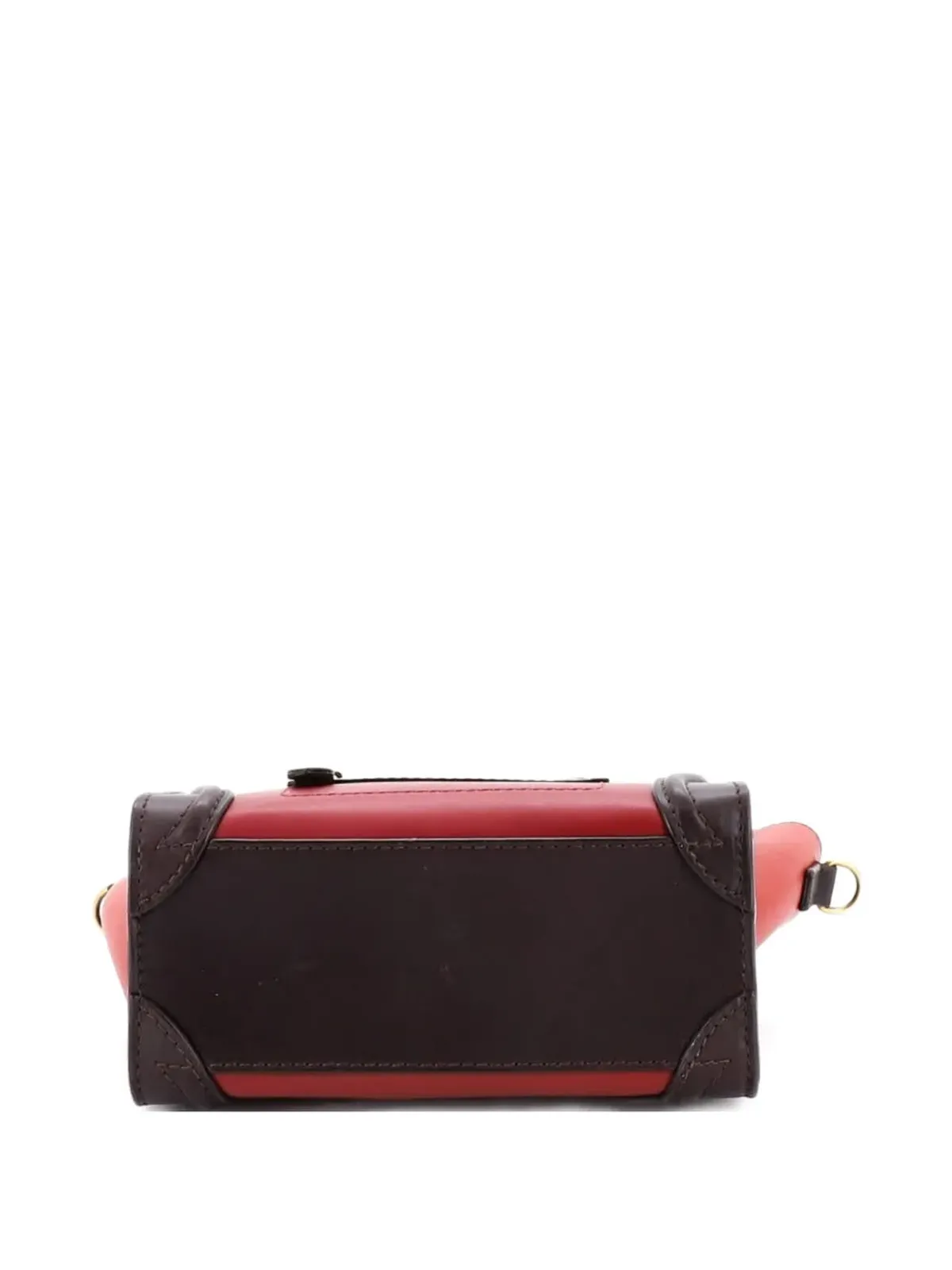 Celine Pre-Owned トリカラー ラゲージバッグ レザー ナノ クロスボディバッグ - レッド - 画像3