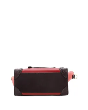 Celine Pre-Owned トリカラー ラゲージバッグ レザー ナノ クロスボディバッグ - レッド - サムネイル3