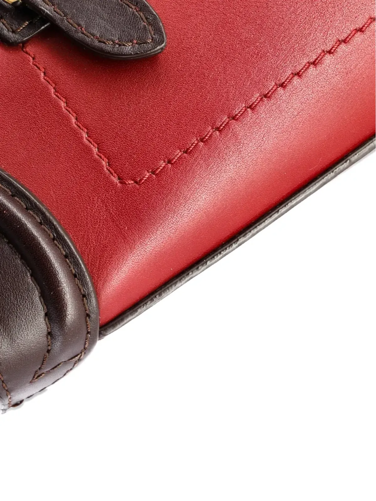 Celine Pre-Owned トリカラー ラゲージバッグ レザー ナノ クロスボディバッグ - レッド - 画像4